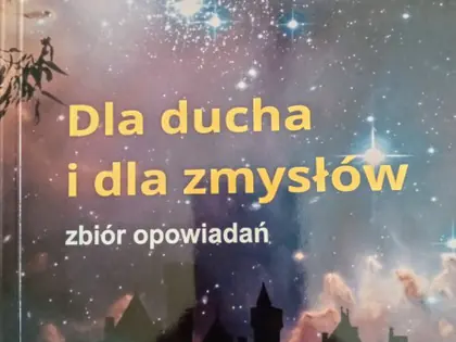 Okładka książki Andrzeja Liczmonika Dla ducha i dla zmysłów, zbiór opowiadań